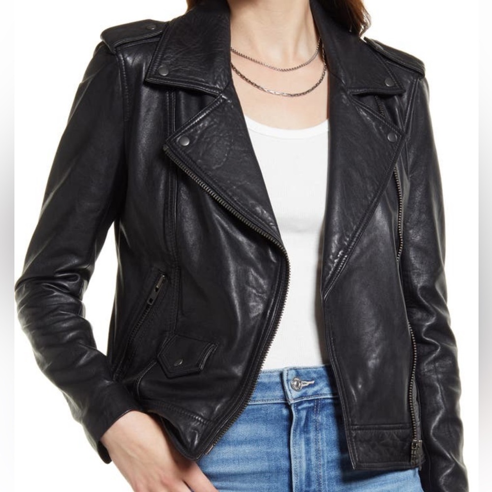 Treasure & Bond Black Leather Jacket
